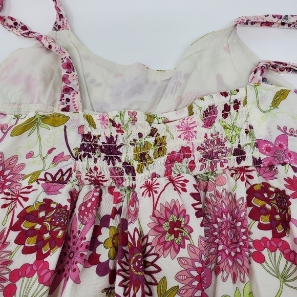 LIBERTY OF LONDON TARGET PINK FLORAL TANK TOP SLEEVELESS BLOUSE GIRLS SIZE LARGE - Picture 6 of 14